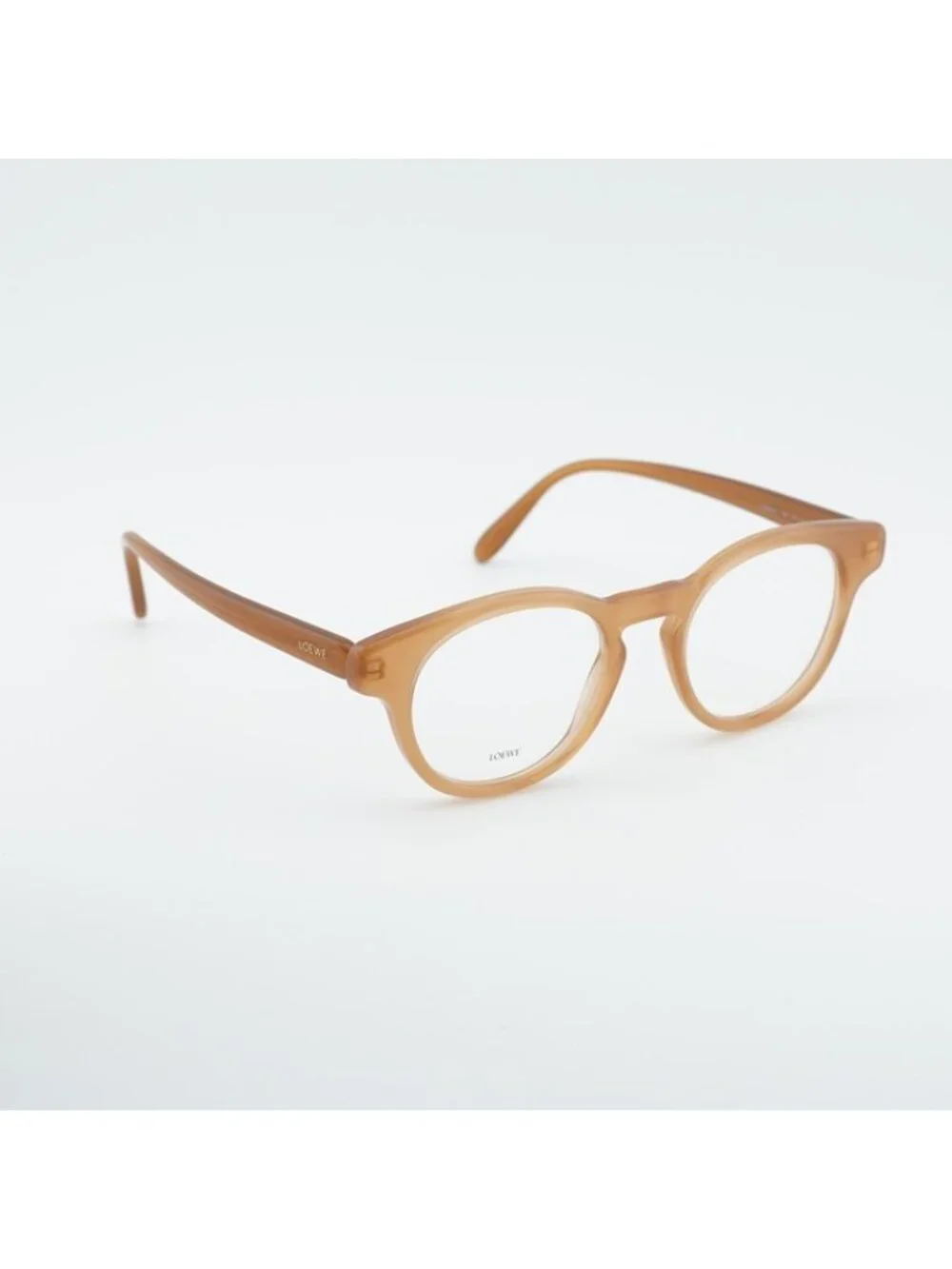 Loewe LW50085I 047 Unisex Eyeglasses Shiny Brown 49mm Round Frame